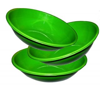 Stainless Steel Serving Bowl Green Color/pasta Bowl/salad Bowls Set Of 3 Pcs