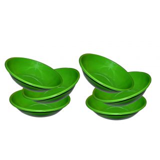 Stainless Steel Serving Bowl Green Color/pasta Bowl/saled Bowl Set Of 6 Pcs