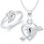 VK Jewels Fine Heart Shape Combo Ring & Pendant- VKCOMBO1084R