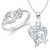 VK Jewels Lovely Heart Shape Combo Ring & Pendant- VKCOMBO1090R