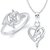 VK Jewels Love Musings Heart Shape Combo Ring & Pendant- VKCOMBO1093R