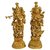 Radha Krishna Brass Statue with Decorative Carving and attractive look by Aakrati