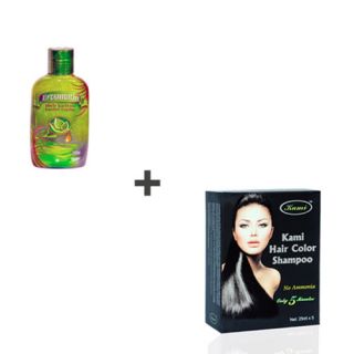 Shop Telebuy Ervamatin Hair Lotion + Kami Black Hair Dye Shampoo Online -  Shopclues