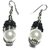 Beadworks Pearl Beaded Earrings in Black Color