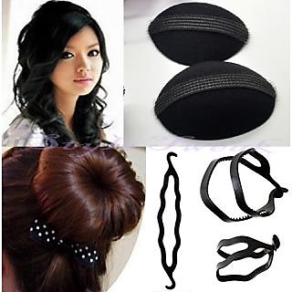 Combo of Hair Puff Bumpits - Set of 2 + Hair Twist Style Donut Bun Maker  Prices in India- Shopclues- Online Shopping Store