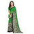 Meia Green Chiffon Printed Saree With Blouse