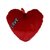 Unica Imported Soft And Furry Heart Shape Cushion In Red Colour