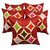 Zikrak Exim red Geometric Cushion Cover - Set Of 5 (12/12 INCHES)