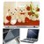 FineArts Laptop Skin 15.6 Inch With Key Guard & Screen Protector - Teddy with Heart and Flower