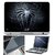 FineArts Laptop Skin 15.6 Inch With Key Guard & Screen Protector - Black Spider Chest