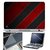 FineArts Laptop Skin 15.6 Inch With Key Guard & Screen Protector - Vertical Red Black
