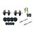 Dreamfit 6kg Adjustable Dumbell Rubber Plates With Grip Dumbell Rod With Skipping Rope Gym Gloves
