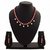 Nisa Pearls Traditional Pearls Necklace Set Adorned White Pearl and Red Color beads
