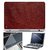 FineArts Laptop Skin Red Texture With Screen Guard and Key Protector - Size 15.6 inch