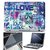 FineArts Laptop Skin Love Blue With Screen Guard and Key Protector - Size 15.6 inch
