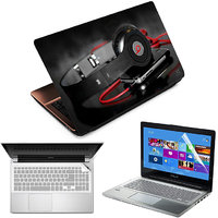 FineArts Laptop Skin Headphone With Mobile With Screen