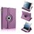 PU Leather Full 360 Degree Rotating Flip Book Case Cover Stand for ipad 4 ipad 3 ipad 2 (Violet )