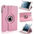 PU Leather iPad Mini 2 Retina 360 Degree Rotating Leather Case Cover Stand (Light Pink)