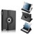 PU Leather Full 360 Degree Rotating Flip Book Case Cover Stand for ipad 4 ipad 3 ipad 2 (Black)