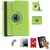 PU Leather Full 360 Degree Rotating Flip Book Case Cover Stand for ipad 4 ipad 3 ipad 2 (Green) with Matte Screen Guard, Stylus, Wrist band + 16GB SANDISK EXTERNAL PENDRIVE