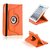 PU Leather Full 360 Degree Rotating Flip Book Case Cover Stand for ipad 4 ipad 3 ipad 2 (Orange)