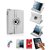 PU Leather Full 360 Degree Rotating Flip Book Case Cover Stand for ipad 4 ipad 3 ipad 2 (White) with Matte Screen Guard, Stylus, Wrist band + 16GB SANDISK EXTERNAL PENDRIVE
