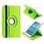 PU Leather Full 360 Rotating Flip Book Cover Case Stand for Samsung Galaxy Tab 3 T311 (Green)