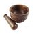 Onlineshoppee Brown Wood Kitchen Tool Set (Wood Carved Pestle And Mortar)