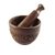 Onlineshoppee Brown Wood Kitchen Tool Set (Wood Carved Pestle And Mortar)