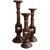 Onlineshoppee Antique Wooden Candle Stands Set of 3
