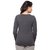 Clifton Womens Basic Full Sleeve Round Neck Charcoal T Shirt