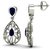 White Gold 0.74 Ct Iolite Natural Diamond Solid 18K Earrings New