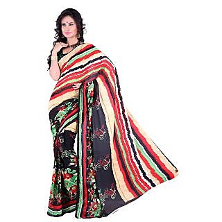 Sonaria Sarees Black Vertical Stripe Saree Prices In India Shopclues Online Shopping Store This gorgeous mysore silk saree comes in the most popular traditional combination of maroon and green.