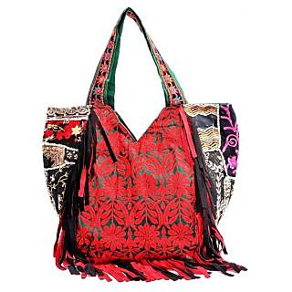 Buy Red Handwoven Cotton Thread Sling Bag Online at Jayporecom