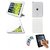 Ultra Thin Magnetic Smart Case Clear Back Cover Stand For Apple iPad Mini 2 Retina (White) with Matte Screen Guard and Wrist band