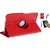 PU Leather Full 360 Rotating Flip Book Cover Case Stand for Samsung Galaxy Tab 3 T311 (Red) with Matte Screen Guard, Stylus, Wrist band + 8GB SANDISK EXTERNAL PENDRIVE