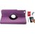 PU Leather Full 360 Rotating Flip Book Cover Case Stand for Samsung Galaxy Tab 3 T311 (Purple) with Matte Screen Guard, Stylus, Wrist band + 16GB SANDISK EXTERNAL PENDRIVE