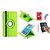 PU Leather Full 360 Rotating Flip Book Cover Case Stand for Samsung Galaxy Tab 3 T311 (Green) with Matte Screen Guard, Stylus, Wrist band + 8GB SANDISK EXTERNAL PENDRIVE