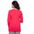 Clifton Womens Basic Full Sleeve V Neck Dark.Pink T Shirt