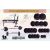 72 KG GB PRODUCT HOME GYM PACKAGE WITH 3 IN 1 BENCH+ 4 RODS + GLOVES + LOCK