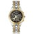 Rosra Men's Steel 3 Eye Wrist Chain Watch (BLACK GOLD) Quartz 12 Hour Display