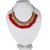 Trendy Beads Necklace- Red