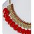 Trendy Beads Necklace- Red