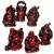 Laughing Buddha Cherry Color Prosperity Feng Shui (Set Of 6)