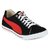 Men's Faux Leather Casual Shoes Red And White