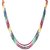 Natural Faceted Precious  Multi Color Emerald Ruby Blue Sapphire Stones Necklace