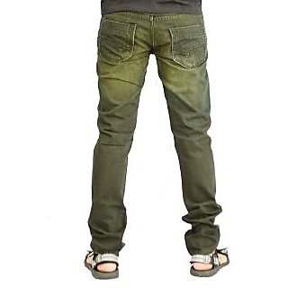 military colour jeans