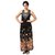 Pistaa'S Black Floral Multi Colour Woman Skirt
