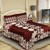 Natraj New_Arc-02-Maroon: Double Bed Cover with 2 Pillow Cases