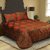 Natraj Roman-01-Brown_Maroon: Double Bed Cover with 2 Pillow Cases